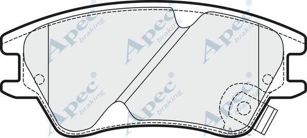 APEC BRAKING stabdžių trinkelių rinkinys, diskinis stabdys PAD1474